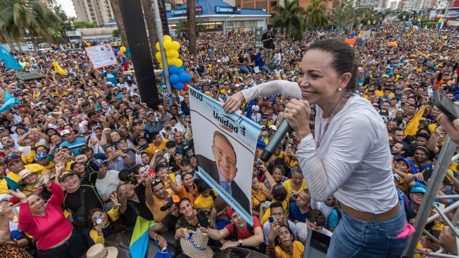   Machado pide votar por Edmundo González en las presidenciales de Venezuela 