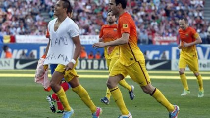 Alexis Sánchez y Barcelona festejaron el título con un triunfo sobre Atlético Madrid
