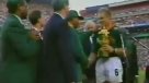 La emotiva premiación de Mandela a los Springbooks en el Mundial de rugby de 1995