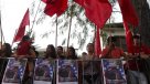 El acto en apoyo al gobierno de Maduro frente a la embajada