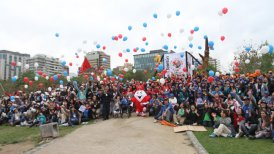 La actividad contó con la presencia de 200 niños de la institución en el Parque de las Esculturas.