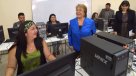 Bachelet compartió con beneficiarias del programa \