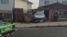 Automóvil robado terminó incrustado en una vivienda en Valparaíso