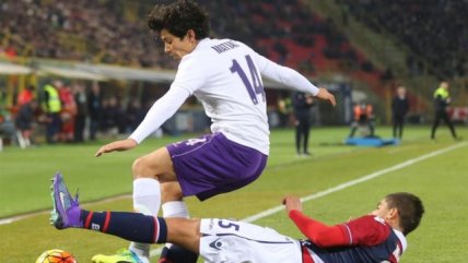 La expulsión de Matías Fernández en empate de Fiorentina ante Bologna