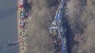 Las impresionantes imágenes aéreas del choque frontal de dos trenes en Alemania