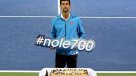 Novak Djokovic celebró su victoria 700 en la ATP