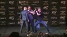 Conor McGregor y Nate Díaz tuvieron un tenso cara a cara en la previa del UFC 196
