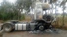 Desconocidos incendiaron camión en Collipulli