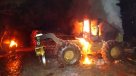 Al menos 15 encapuchados armados quemaron maquinaria en Cañete
