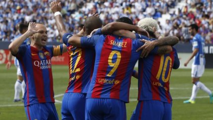 La goleada de FC Barcelona sobre Leganés en España