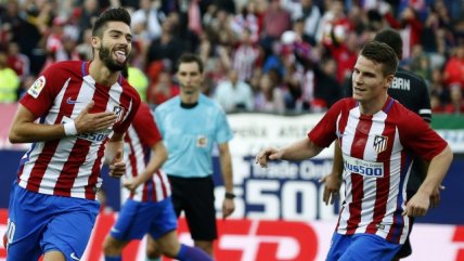 La goleada del líder Atlético de Madrid sobre Granada en el "Vicente Calderón"