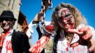 Marcha zombie en Suiza en vísperas de Halloween