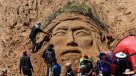 En Bolivia recrearon el Via Crucis con esculturas de arena