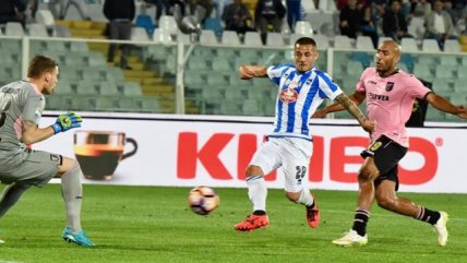 Pescara rompió su larga sequía en la liga italiana al vencer a Palermo