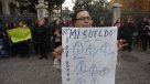 Profesores de San Fernando protestaron en las afueras del Congreso en Santiago
