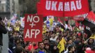 La marcha en Santiago contra las AFP
