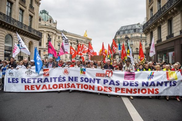 Fotos Sindicato francés de jubilados protesta contra las políticas de