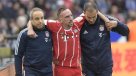 Franck Ribery sufrió la rotura del ligamento exterior de la rodilla izquierda