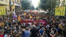 Estudiantes protestan en las calles a favor de la independencia de Cataluña