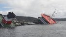 Chiloé: Autoridades siguen sin poder reflotar el barco salmonero hundido