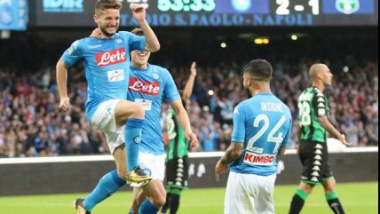Napoli derrotó a Sassuolo y sigue como líder exclusivo de la Serie A