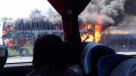 Incendio de un bus causó congestión en la Ruta 68