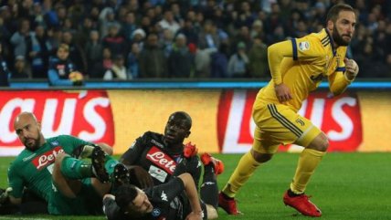 Gonzalo Higuaín gritó con todo su gol ante Napoli en el Estadio San Paolo