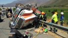 Camión con ácido sulfúrico volcó en Putaendo