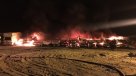 Antofagasta: Incendio destruyó al menos 50 vehículos en corralón municipal