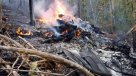 Los restos de la avioneta que se estrelló en Costa Rica