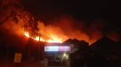 Incendio afectó a cerro de Quilicura tras espectáculo de fuegos artificiales