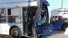 Colisión entre buses del Transantiago dejó cuatro personas lesionadas