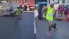 Maratonista se ganó el repudio en redes sociales por patear a un perro