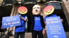 La protesta contra Facebook en Londres