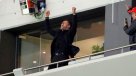 La eufórica celebración de Simeone tras la clasificación de Atlético de Madrid a la final de la Europa League