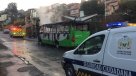 Microbús de pasajeros se incendió en Viña del Mar