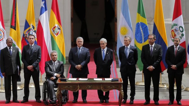  Piñera decidió retirar definitivamente a Chile de Unasur  