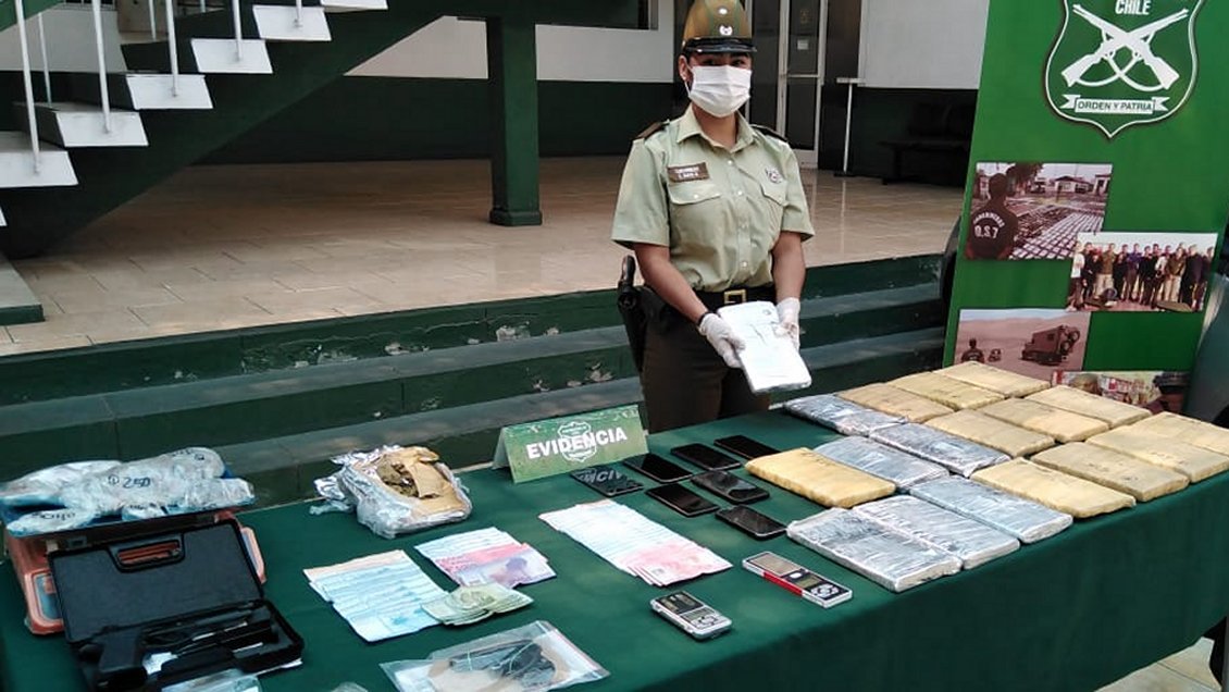 Operativo antidrogas de Carabineros terminó con cinco detenidos en