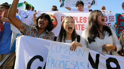  Manifestantes protestaron por la justicia climática en la COP27  