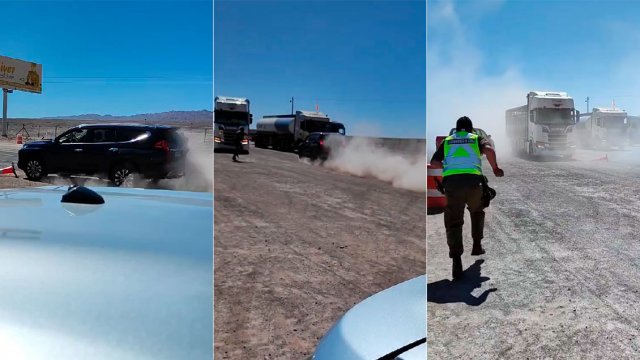 Video Delincuente intentó evadir un control policial pero chocó con