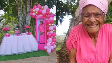   Anciana cumple su sueño al celebrar su cumpleaños número 107 con temática de Barbie 