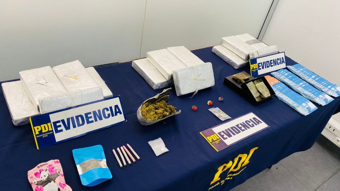 PDI Arica incautó drogas avaluadas en casi 400 millones de pesos