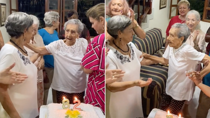  Mujer de 104 años celebra el 82 cumpleaños de su hija  