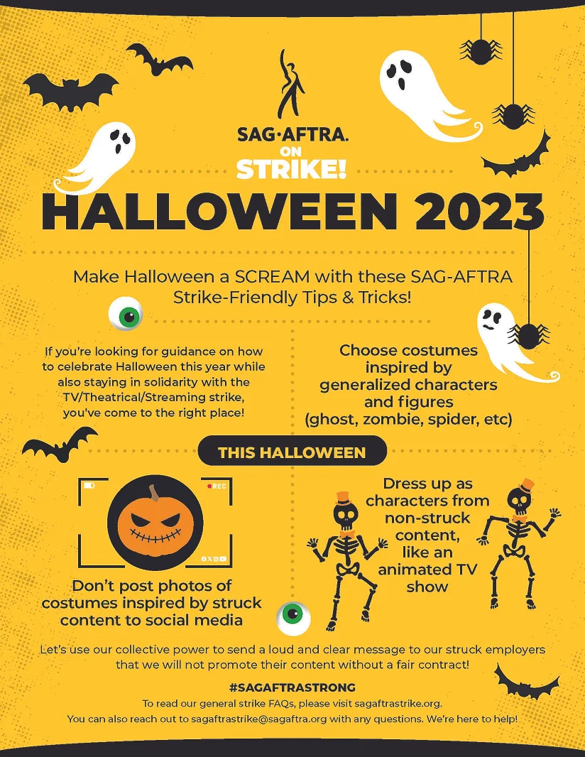 El instructivo de SAG-AFTRA para Halloween