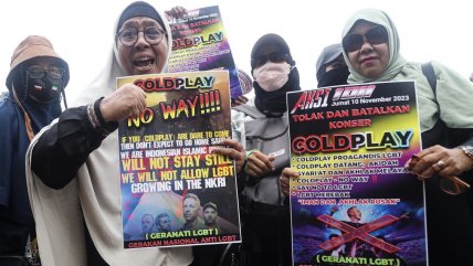  Musulmanes indonesios pidieron prohibir el concierto de Coldplay en Yakarta  