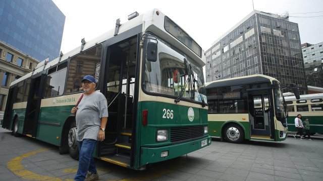 Fotos Transportes presentó la primera flota de buses eléctricos para