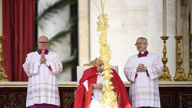   El papa no leyó la homilía en la misa del Domingo de Ramos 