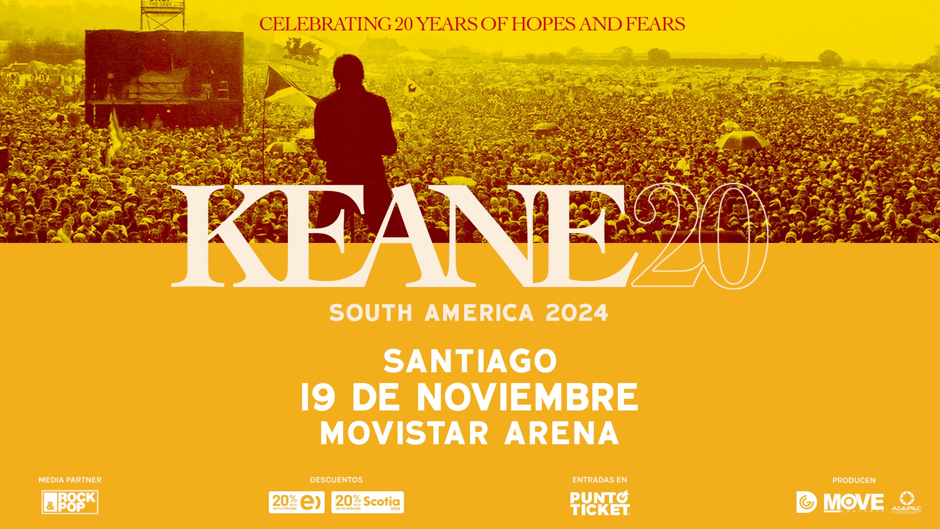 afiche del concierto en keane en chile en 2024