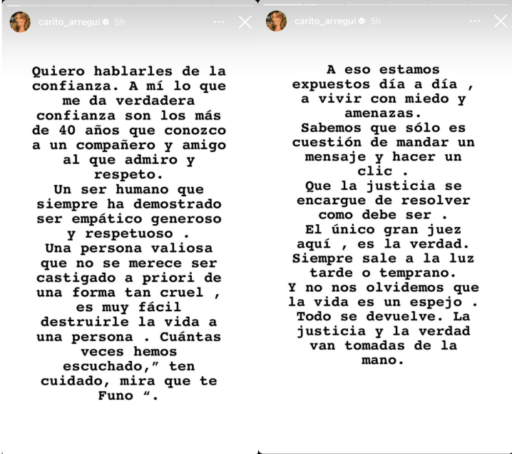Carolina Arregui entregó apoyo a Cristián Campos ante querella de abuso sexual