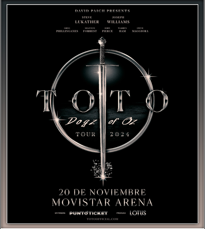 el afiche del concierto de toto en chile este 2024